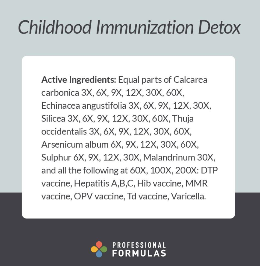 Childhood Immunization Detox Homeopathic Tincture
